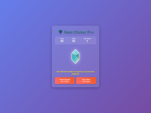 Gem Clicker Pro Spiel
