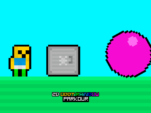 2D-Obby-Regenbogen-Parkour-Spiel