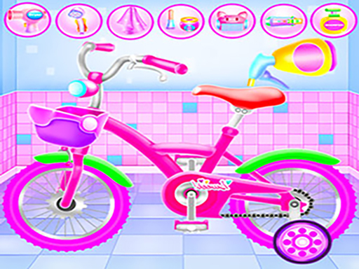 Mädchen Fahrrad Fix Waschsalon Spiel