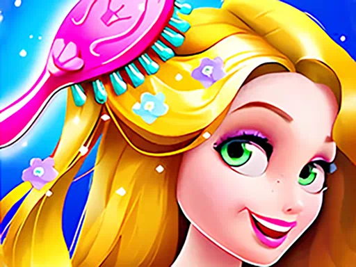 Langhaar-Prinzessin-Salon-Spiel
