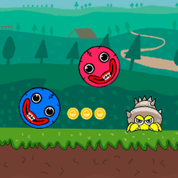 Blaues und rotes Ballspiel