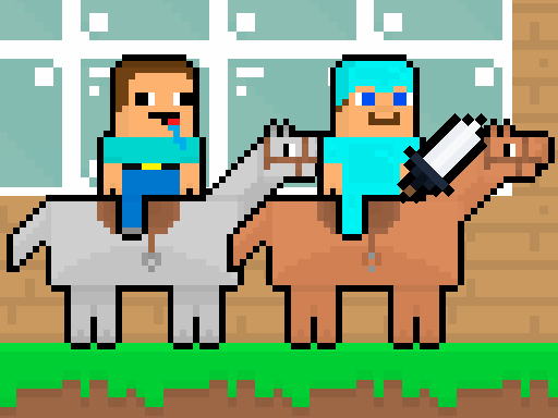 Noob Vs Pro Horsecraft-Spiel