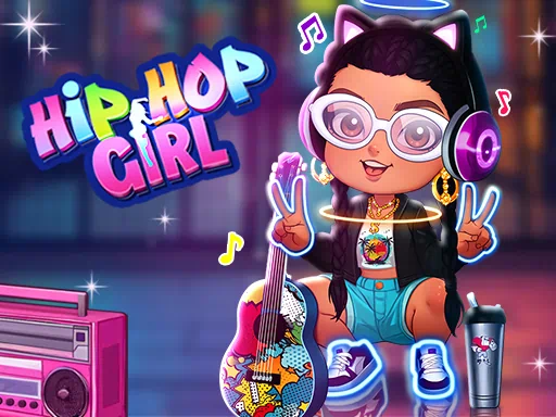 Stilvolles Hip-Hop-Mädchenspiel