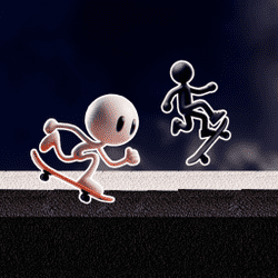 Schwarz-Weiß-Stickman-Spiel